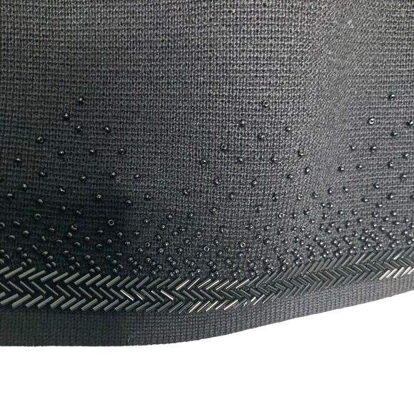 St Andrews Vintage Wool Blazer Womens Sz 10 Black Beaded Embellished Zephyr Wool - Picture 6 of 12